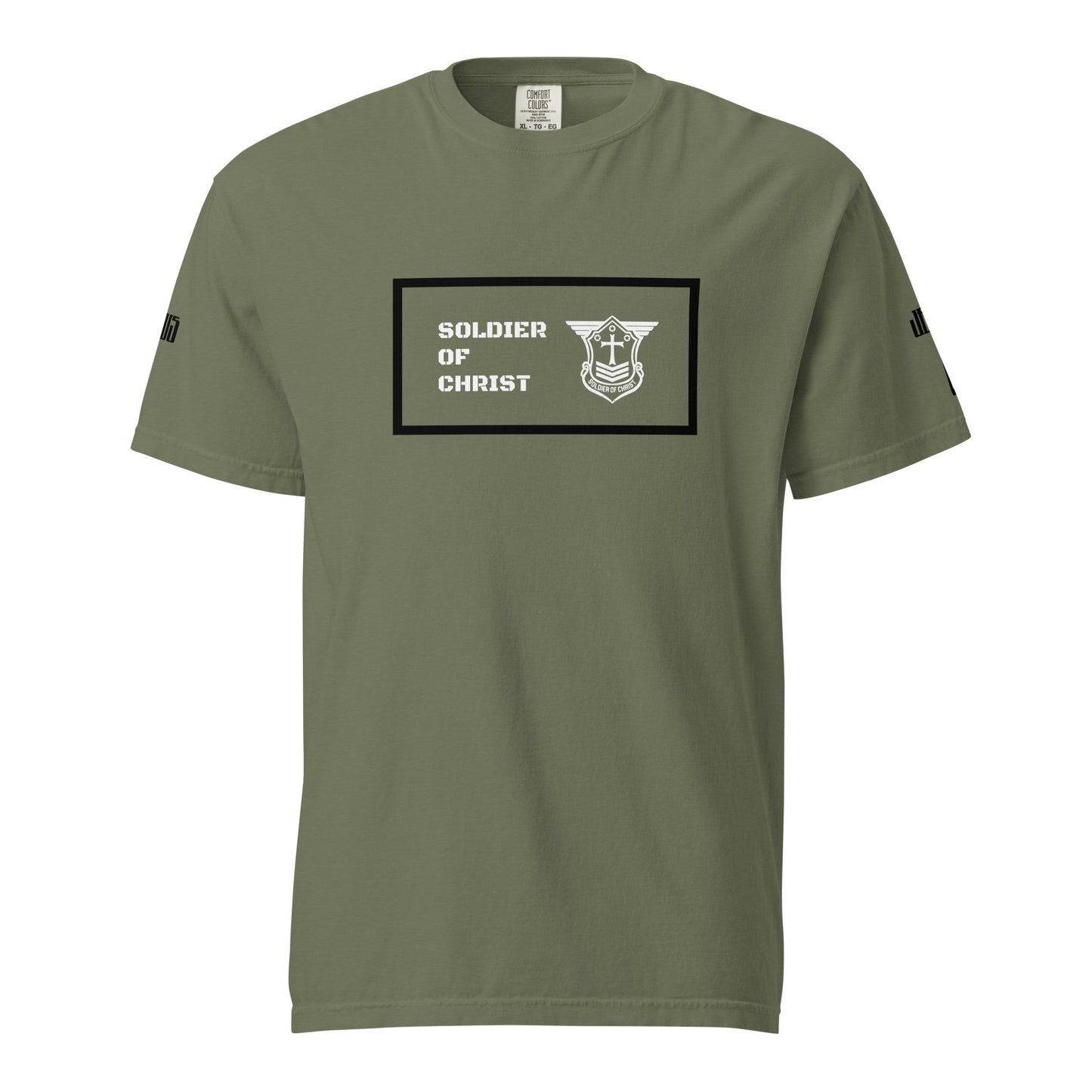 Soldier of Christ Black & White Unisex Heavyweight T-Shirt