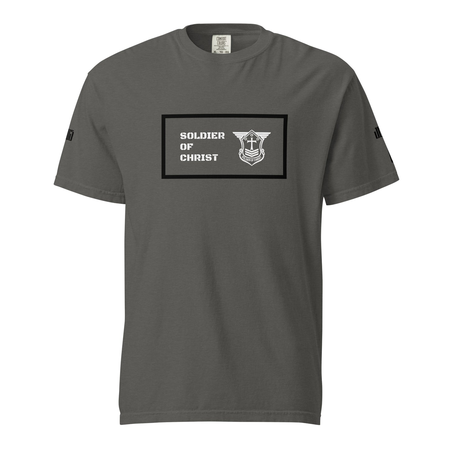 Soldier of Christ Black & White Unisex Heavyweight T-Shirt