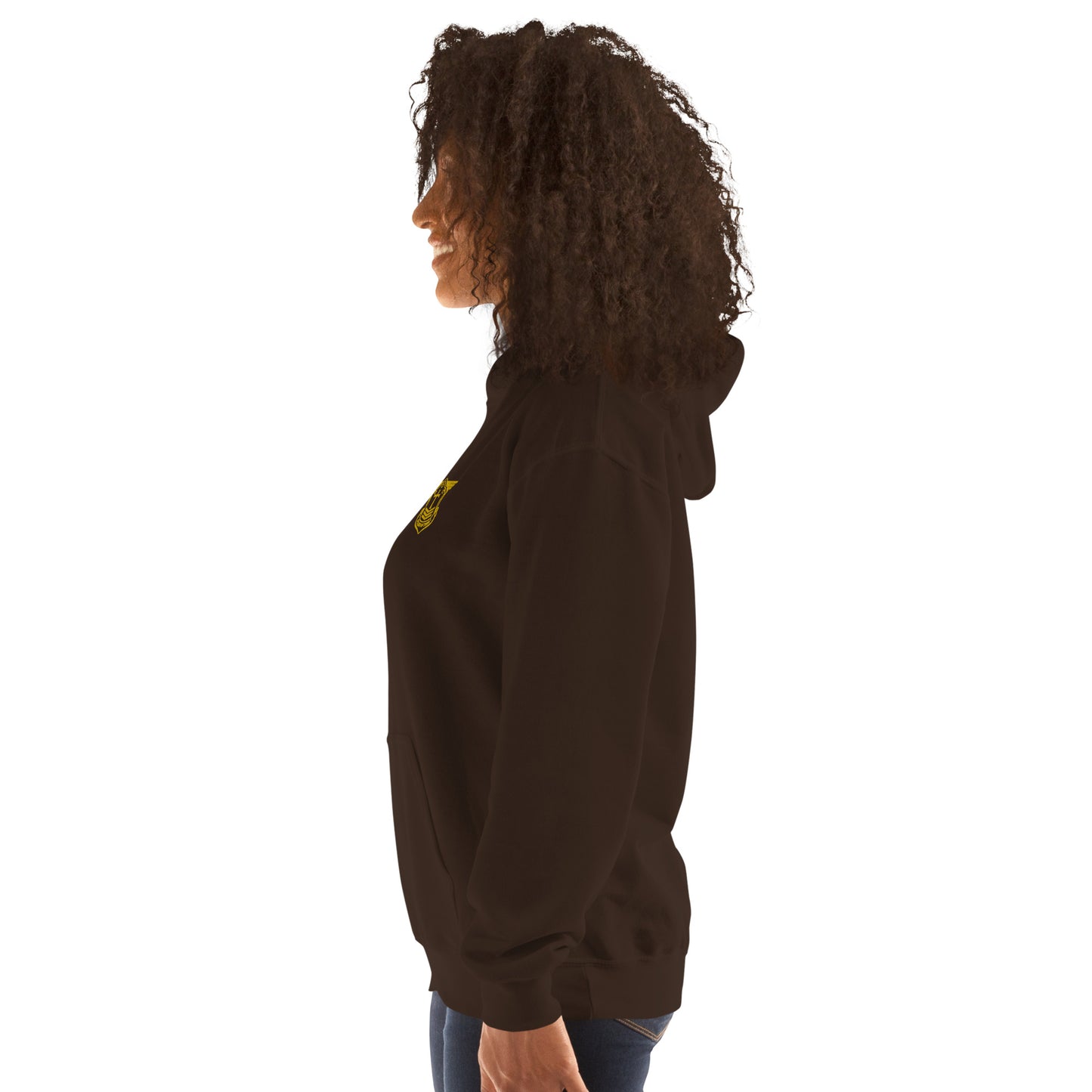 Unisex Hoodie with Gold Embroidered Soldier of Christ Emblem