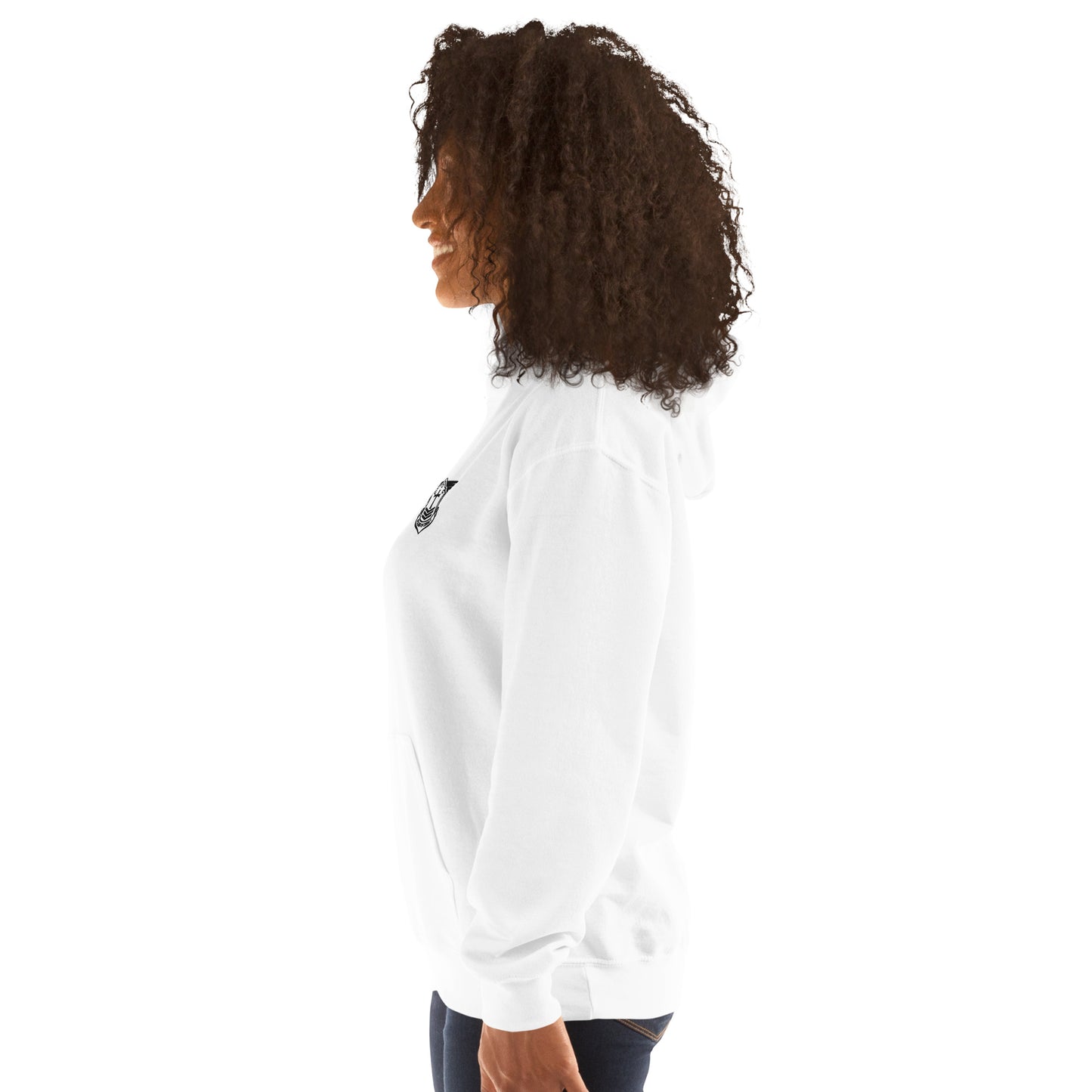 Unisex Hoodie with Black Embroidered Soldier of Christ Emblem