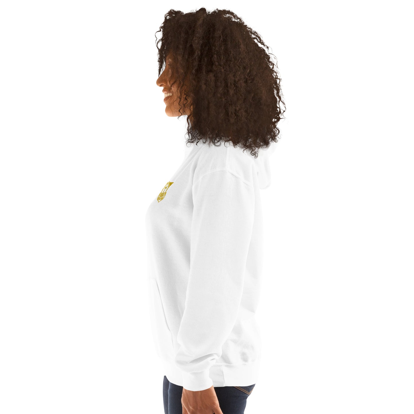 Unisex Hoodie with Gold Embroidered Soldier of Christ Emblem